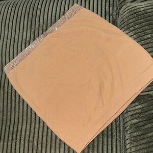 Tan Tube Top with Silver Sequin Detail